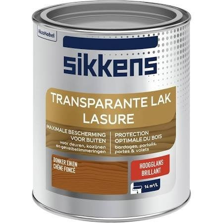 Sikkens buitenlak Donker Eiken Transparant hoogglans 750 ml